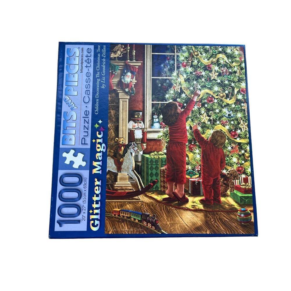 Bits & Pieces Glitter Magic Decorating Christmas Tree 1000 pc Jigsaw Puzzle